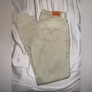 Levi Super Skinny Tan Pants